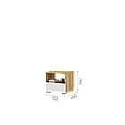 Тумба прикроватная Хелен ТБ-01 - Белый/Дуб крафт золотой (Стендмебель), фото 2