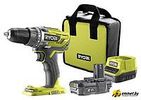 Дрель-шуруповерт Ryobi R18DD3-120S 5133003347 (с 1-м АКБ 2.0 Ah, сумка)