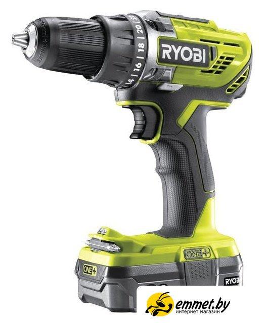 Дрель-шуруповерт Ryobi R18DD3-120S 5133003347 (с 1-м АКБ 2.0 Ah, сумка) - фото 2 - id-p219138452