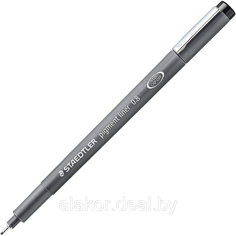 Ручка капиллярная STAEDTLER pigment liner 308, 0.8мм,цвет черный, корпус полипропилен - фото 1 - id-p219138658