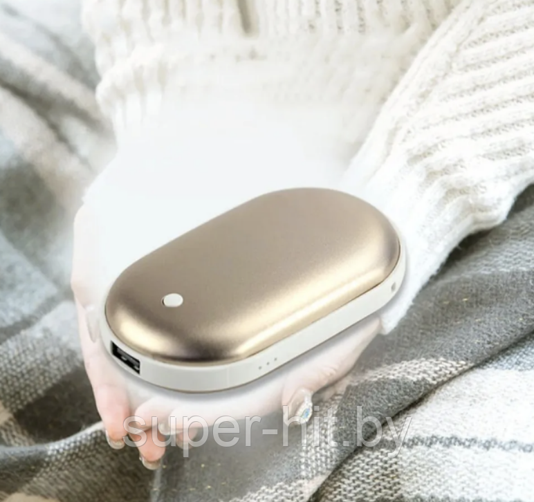 Грелка для рук и аккумулятор Power Bank Pebble Hand Warmer 5000 мАч - фото 4 - id-p219072686