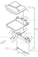Переднее сиденье пассажира SPI.01478 для свеклоуборочного комбайна Grimme Rexor 620/630