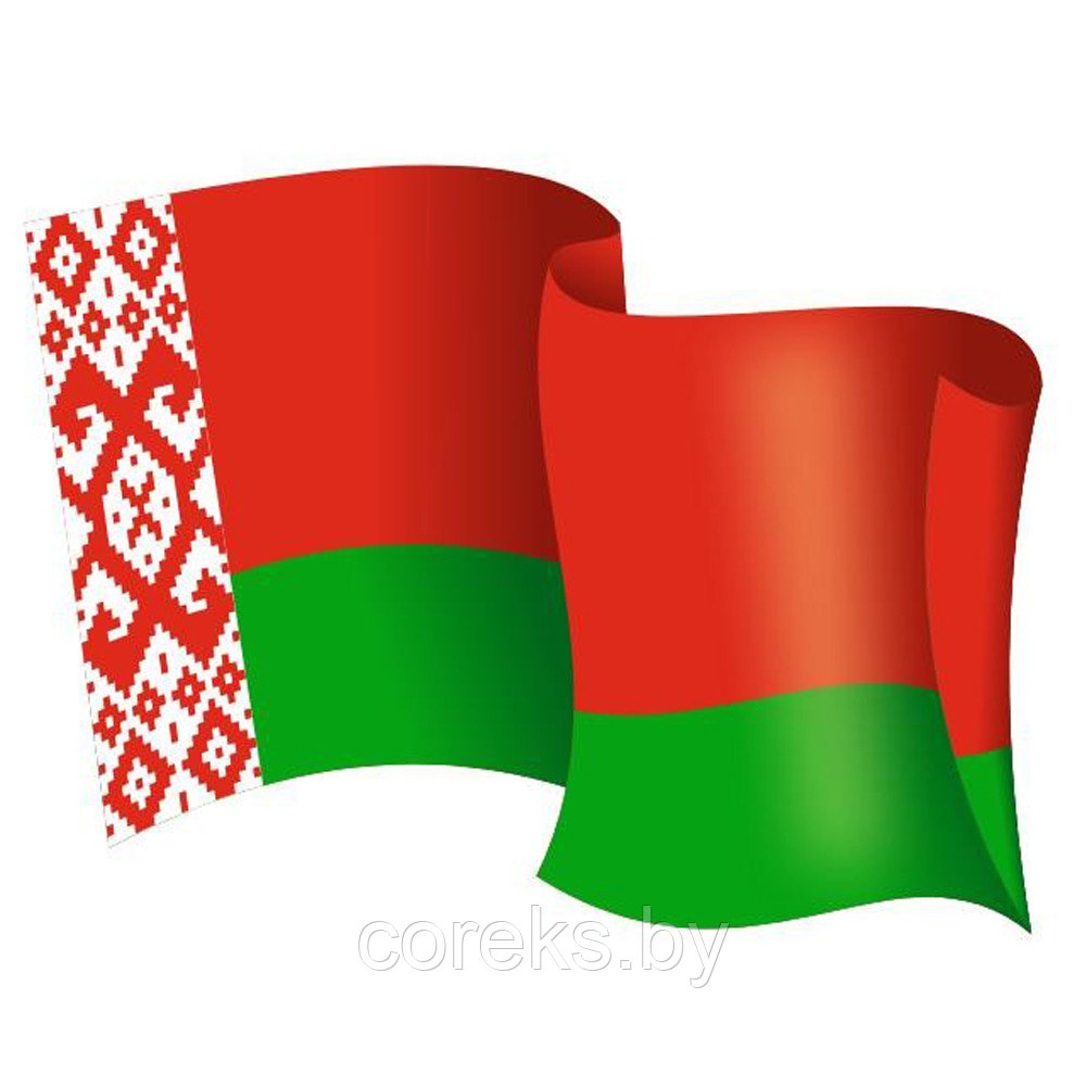 Наклейка флаг Республики Беларусь (размер 37*32 см)