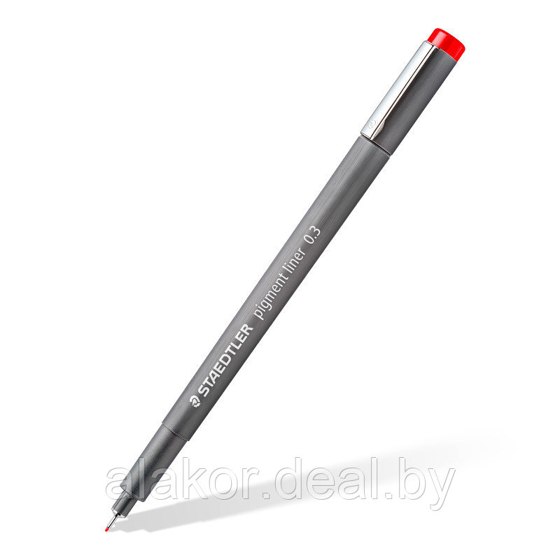 Ручка капиллярная STAEDTLER pigment liner 308-03, 0.3мм,цвет красный, корпус полипропилен - фото 1 - id-p219178247