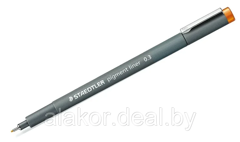 Ручка капиллярная STAEDTLER pigment liner 308-03, 0.3мм,цвет оранжевый, корпус полипропилен - фото 1 - id-p219178941