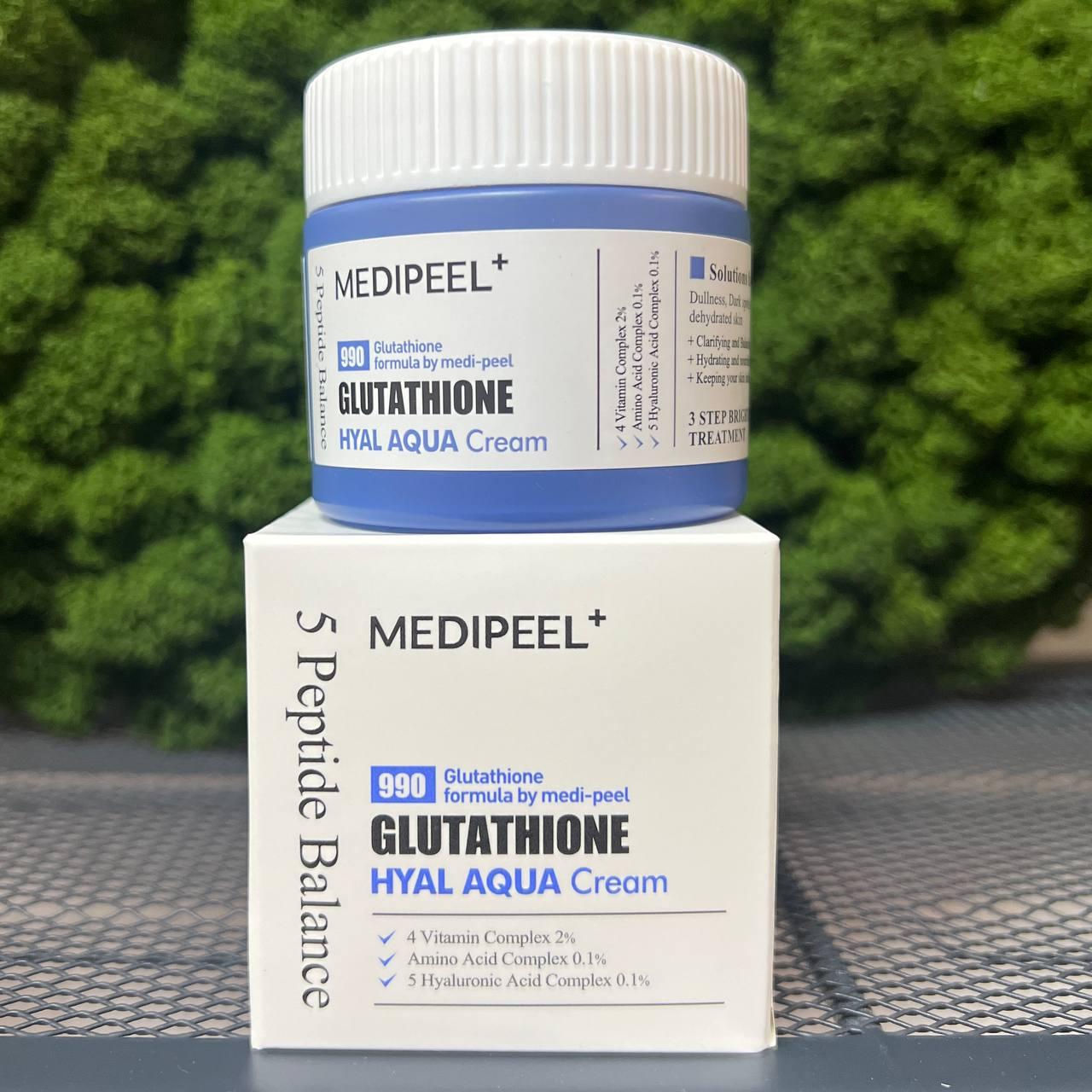 Осветляющий крем Medi-Peel Glutathione Hyal Aqua Cream, 50мл - фото 1 - id-p219189916