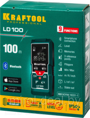 Лазерный дальномер Kraftool LD-100 / 34765 - фото 2 - id-p219193326