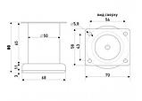 Опора мебельная Soller В-140 50*80мм хром (100), фото 2