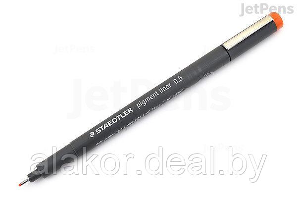 Ручка капиллярная STAEDTLER pigment liner 308-05, 0.5мм,цвет оранжевый, корпус полипропилен - фото 1 - id-p219203879