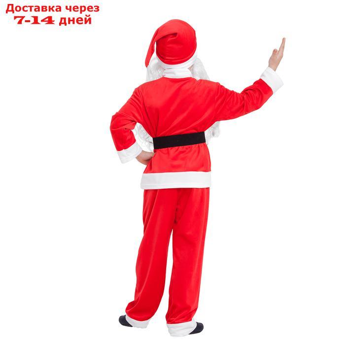 Детский карнавальный костюм "Санта-Клаус", колпак, куртка, штаны, борода, р-р 30, рост 110-116 см - фото 2 - id-p219072241