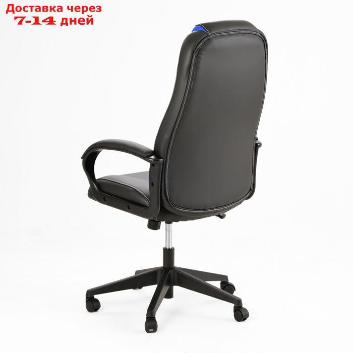 Кресло игровое Zombie 8 черный/синий, эко.кожа, крестовина пластик - фото 4 - id-p219075755