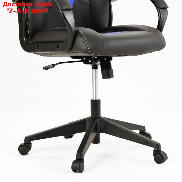 Кресло игровое Zombie 8 черный/синий, эко.кожа, крестовина пластик - фото 5 - id-p219075755