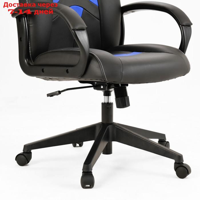 Кресло игровое Zombie 8 черный/синий, эко.кожа, крестовина пластик - фото 6 - id-p219075755