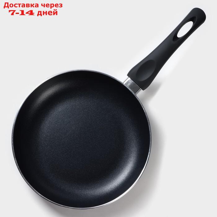 Сковорода Доляна Basic, d=24 см, индукция, антипригарное покрытие, цвет чёрный - фото 2 - id-p219075771