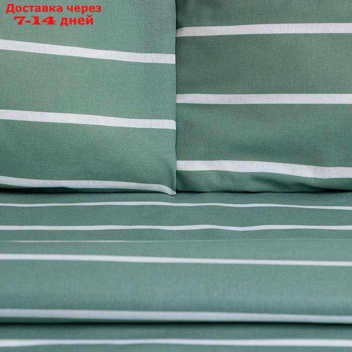 Постельное бельё Этель Евро Mint stripes 200х217 см, 220х240 см, 70х70см-2 шт, 100% хлопок,поплин - фото 2 - id-p219075825