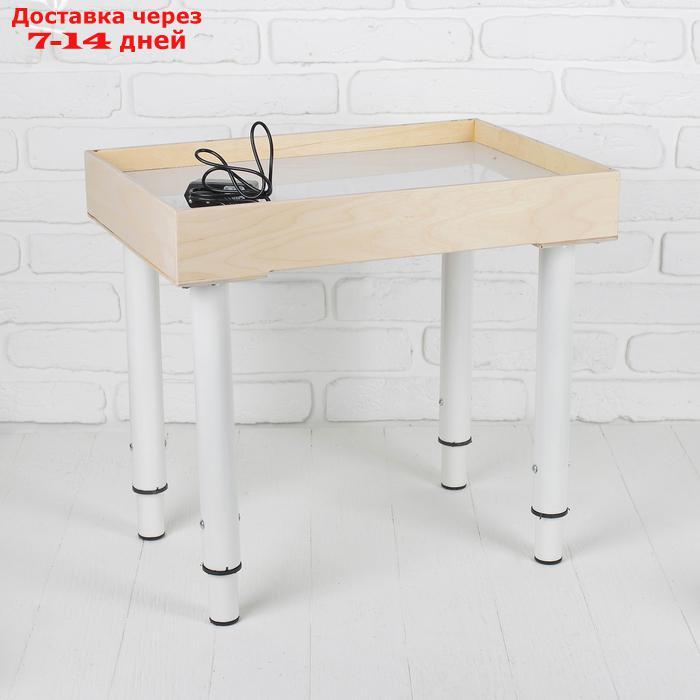 Стол для рисования песком, 35 × 50 см, фанера, оргстекло, подсветка белая - фото 1 - id-p219075845
