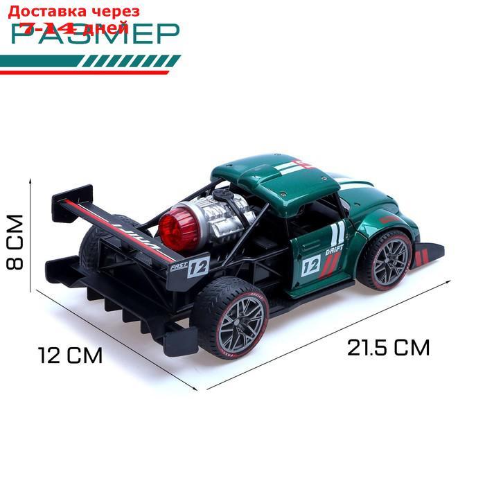 Машина радиоуправляемая "Хот-род", эффект дыма, свет и звук, работает от акб, цвет зеленый - фото 2 - id-p219074860