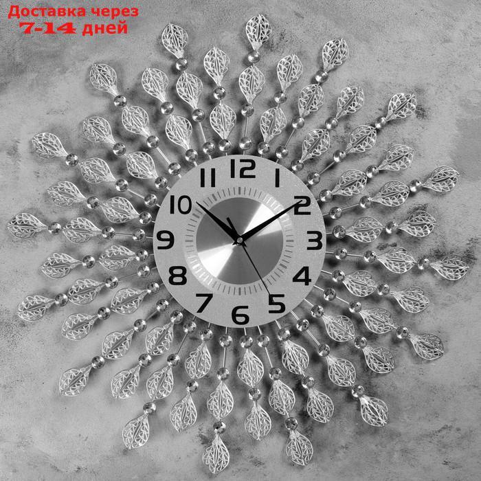 Часы настенные, серия: Ажур, "Ожеше" d=60 см, d=22 см, 1 АА, плавный ход - фото 1 - id-p219072846