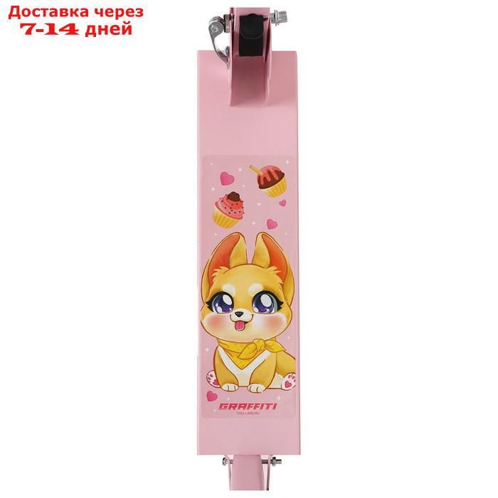 Самокат складной GRAFFITI "Кошечка", колеса PVC 100 мм - фото 7 - id-p219075916