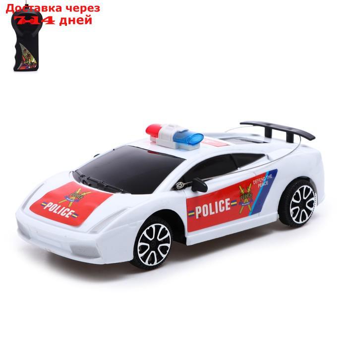 Машина радиоуправляемая "Полицейский патруль", работает от батареек, цвет бело-красный - фото 1 - id-p219075931