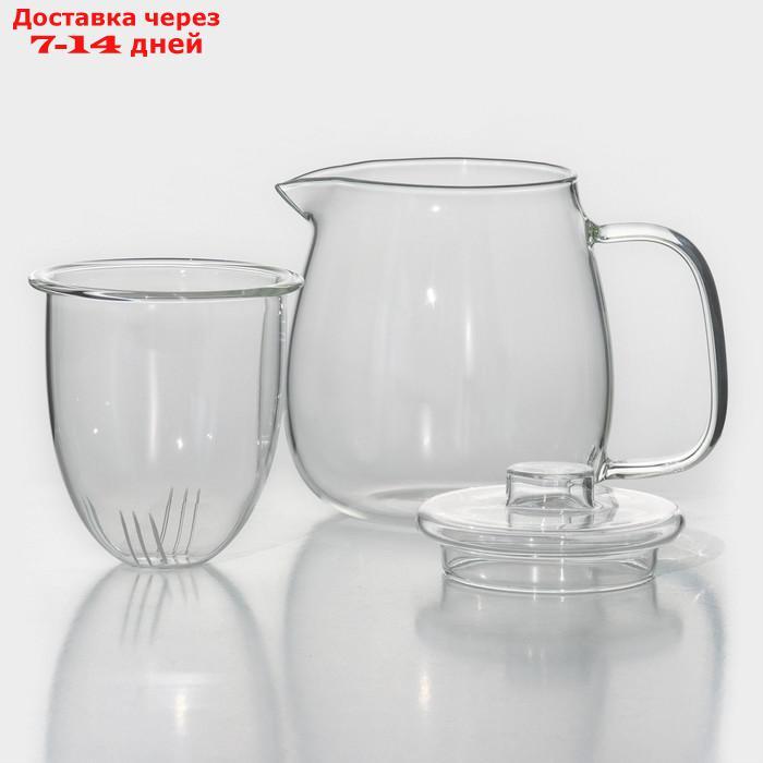 Чайник заварочный со стеклянным ситом Доляна "Бохо", 750 мл, 15×11×14 см - фото 2 - id-p219076005