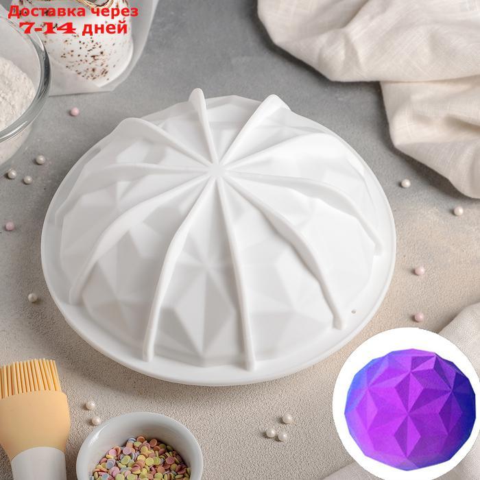 Форма для муссовых десертов и выпечки Доляна "Кристалл", 19×9,8 см, цвет белый - фото 1 - id-p219075012