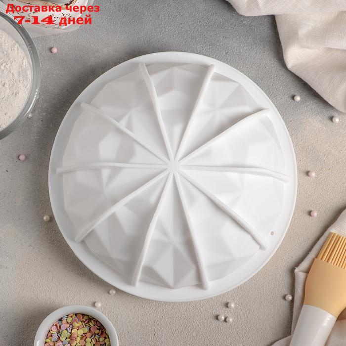 Форма для муссовых десертов и выпечки Доляна "Кристалл", 19×9,8 см, цвет белый - фото 2 - id-p219075012