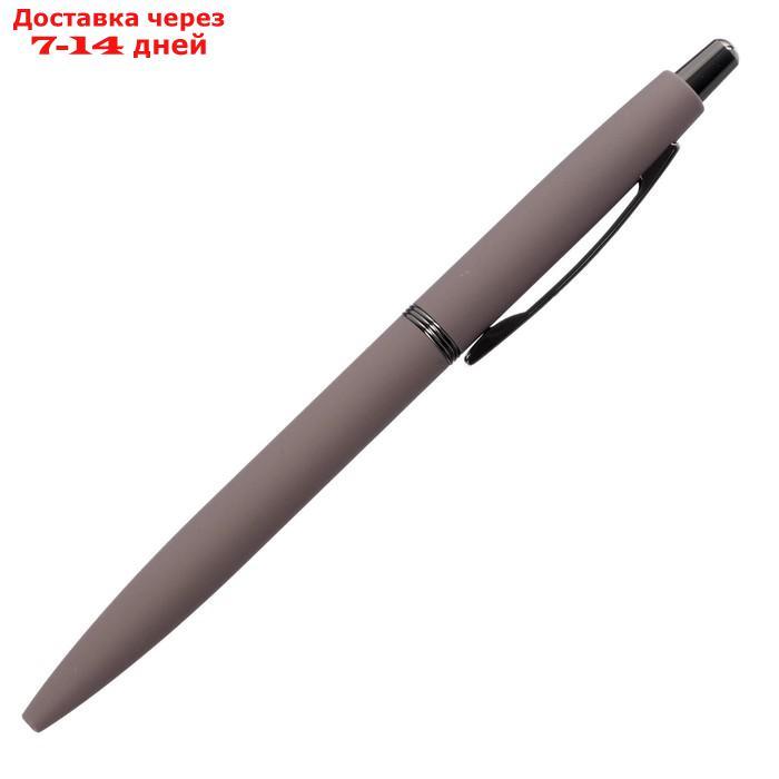 Ручка шариковая автоматическая SAN REMO 1.0 мм, металлический серый корпус, синий стержень, в тубусе - фото 2 - id-p219073555
