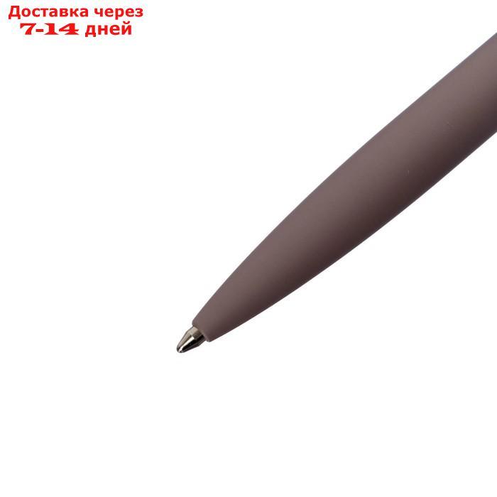 Ручка шариковая автоматическая SAN REMO 1.0 мм, металлический серый корпус, синий стержень, в тубусе - фото 4 - id-p219073555