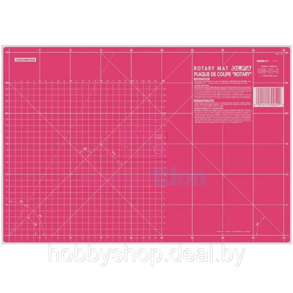 Коврик защитный 45х30 см RM-IC-C-RC Pink Olfa - фото 1 - id-p219195784