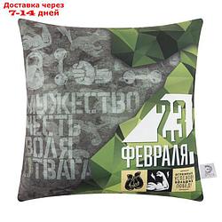 Подушка декоративная Этель "Огромных успехов" 40х40 см, велюр, велюр, 100% п/э