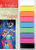 Набор пластики Артефакт LAPSI NEON 9 флуоресцентных цветов 180г - фото 1 - id-p219204036