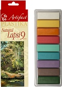 Набор пластики Артефакт LAPSI Natural 9 цветов 180 г в картонной упаковке - фото 1 - id-p219204049