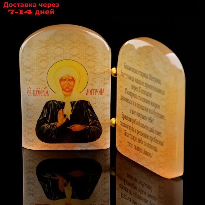 Икона "Матрона", с молитвой, селенит - фото 1 - id-p219074360