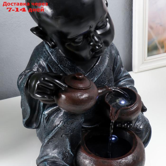Фонтан настольный "Маленький Будда с чайником" 41х27х26 см - фото 5 - id-p219075504