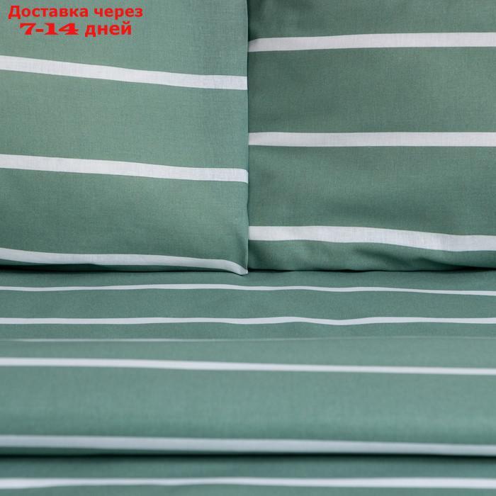 Постельное бельё Этель 2 сп Mint stripes 175х215 см, 200х220 см, 70х70см-2 шт, 100% хлопок, поплин - фото 2 - id-p219075626