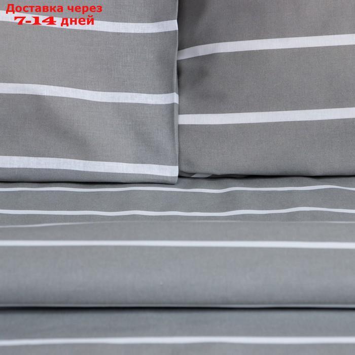 Постельное бельё Этель Дуэт Gray stripes 143х215см-2шт,220х240см,70х70см-2шт, 100% хлопок, поплин - фото 2 - id-p219075627