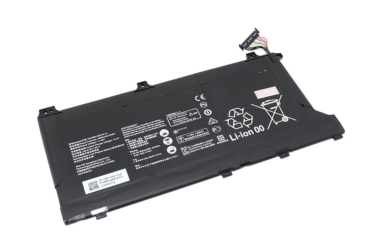 Аккумулятор для Huawei (HB4692J5ECW-31) MateBook D 15 2020, 42Wh, 3665mAh, 11.46V, - фото 1 - id-p216161844
