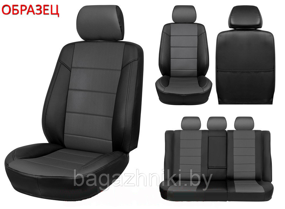 Audi A4 B5 1994-2001, экокожа черно-серая