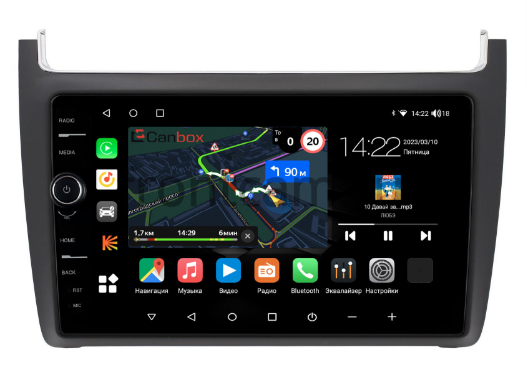 Штатная магнитола Volkswagen Polo 5 2009-2021 Canbox на Android 10 (4G-SIM, 2/32, TS18, DSP, QLed)