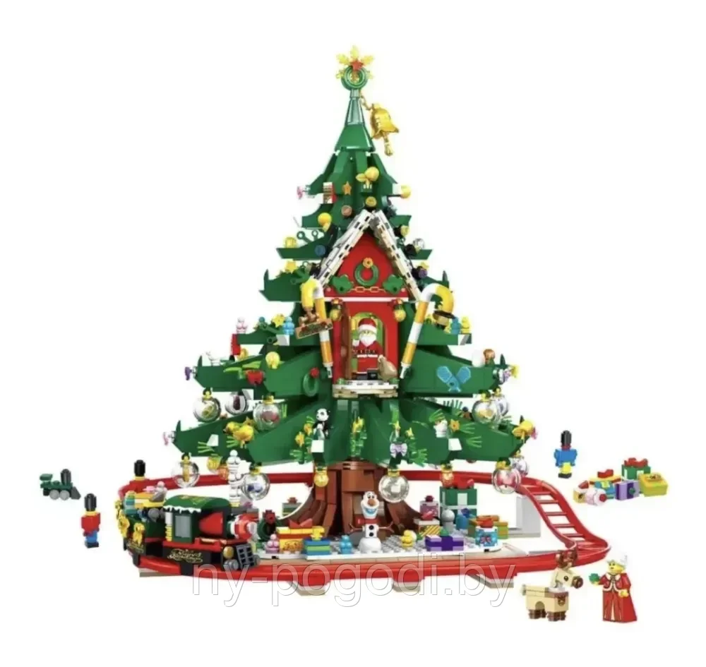 Конструктор 88013 Christmas Рождественская елка аналог лего lego новогодняя елка 2126 деталей - фото 4 - id-p219208212