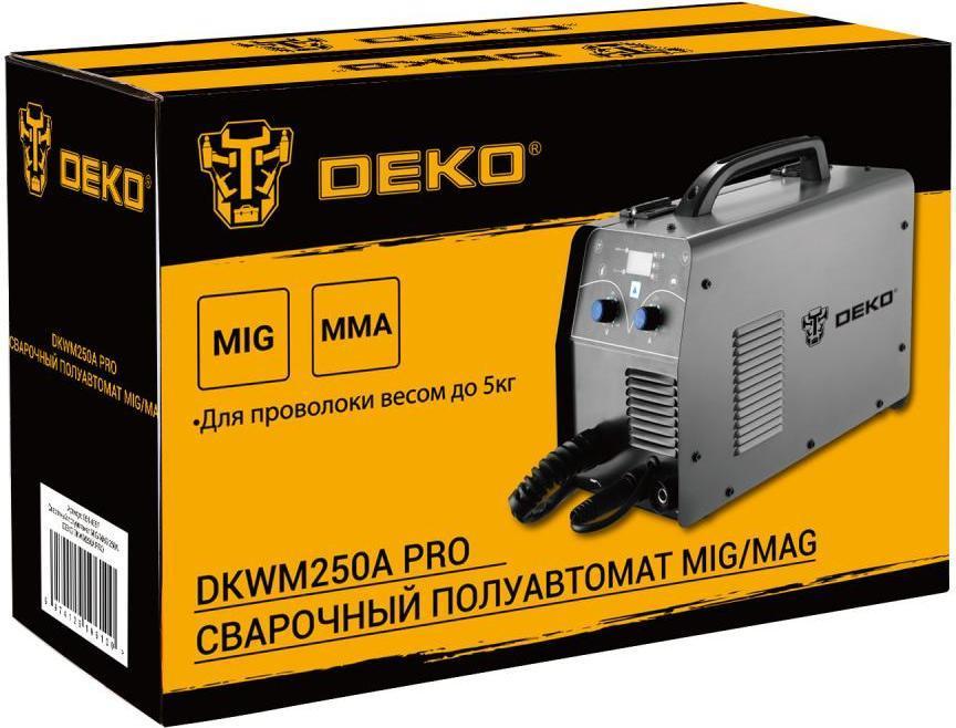Сварочный полуавтомат Deko DKWM250A MIG-MAG/ММА 7кВт - фото 1 - id-p219077666