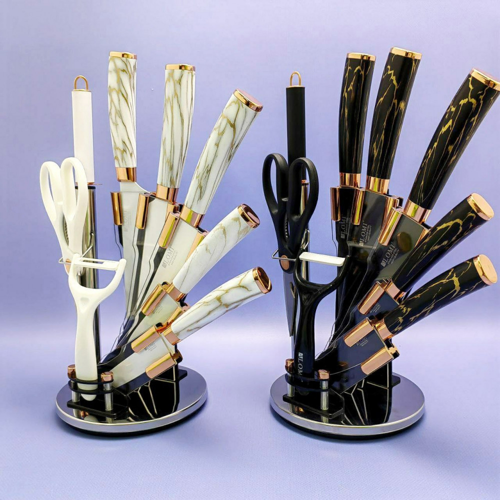 Набор кухонных ножей из нержавеющей стали 6 предметов Alomi ALM-0018A/ Подарочная упаковка - фото 2 - id-p219210181