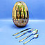Набор столовых приборов в рифленом футляре - яйце Maxiegg 24 предмета / Премиум класс Пыльная роза, фото 2