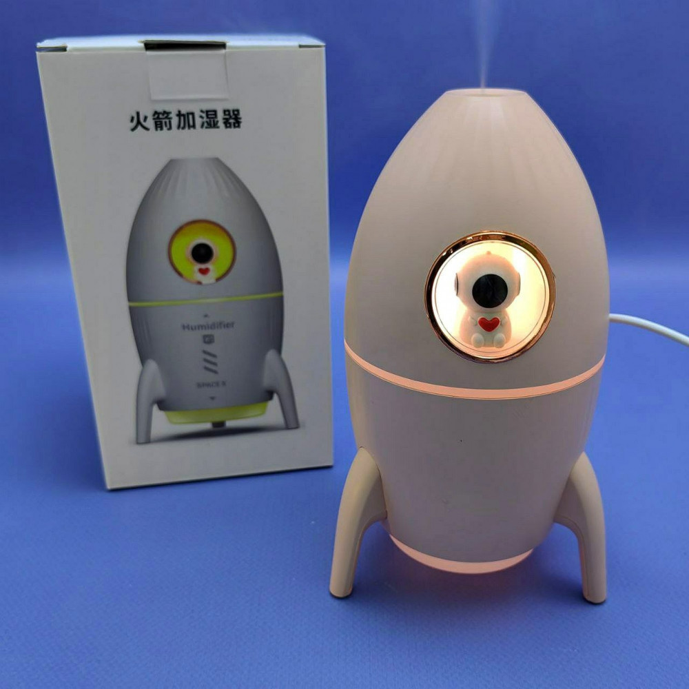 Увлажнитель (аромадиффузор) воздуха Ракета Rocket Humidifier HX-851 с подсветкой 350 ml Розовый - фото 6 - id-p219210202