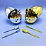 Набор столовых приборов в Яйце - подставке Miniegg 12 предметов Серебро, фото 4