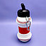 Бутылка складная силиконовая спортивная Silicon Bottle Sport, 550 мл. с карабином и поильником Баскетбол, фото 9