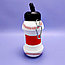 Бутылка складная силиконовая спортивная Silicon Bottle Sport, 550 мл. с карабином и поильником Баскетбол, фото 10