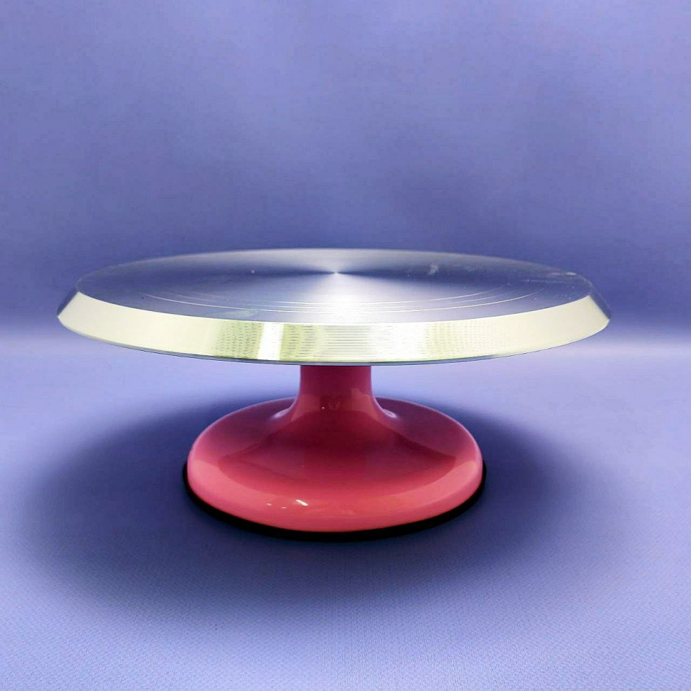 Металлическая подставка для торта/поворотный стол для кондитера на крутящейся ножке, -30.50 см - фото 4 - id-p219210229