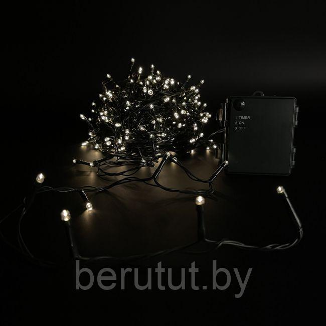 Гирлянда уличная светодиодная нить на батарейках 27.6 м, 368 ламп теплый белый Luca Lighting - фото 2 - id-p219210418